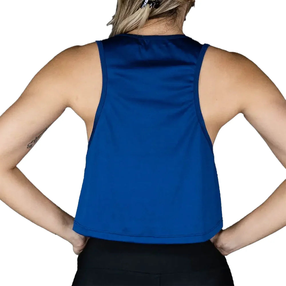 BLUSA TOP VOLADA - AZUL TURQUI