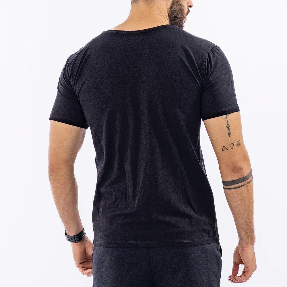 CAMISETA CASUAL TELA FRIA - NEGRO