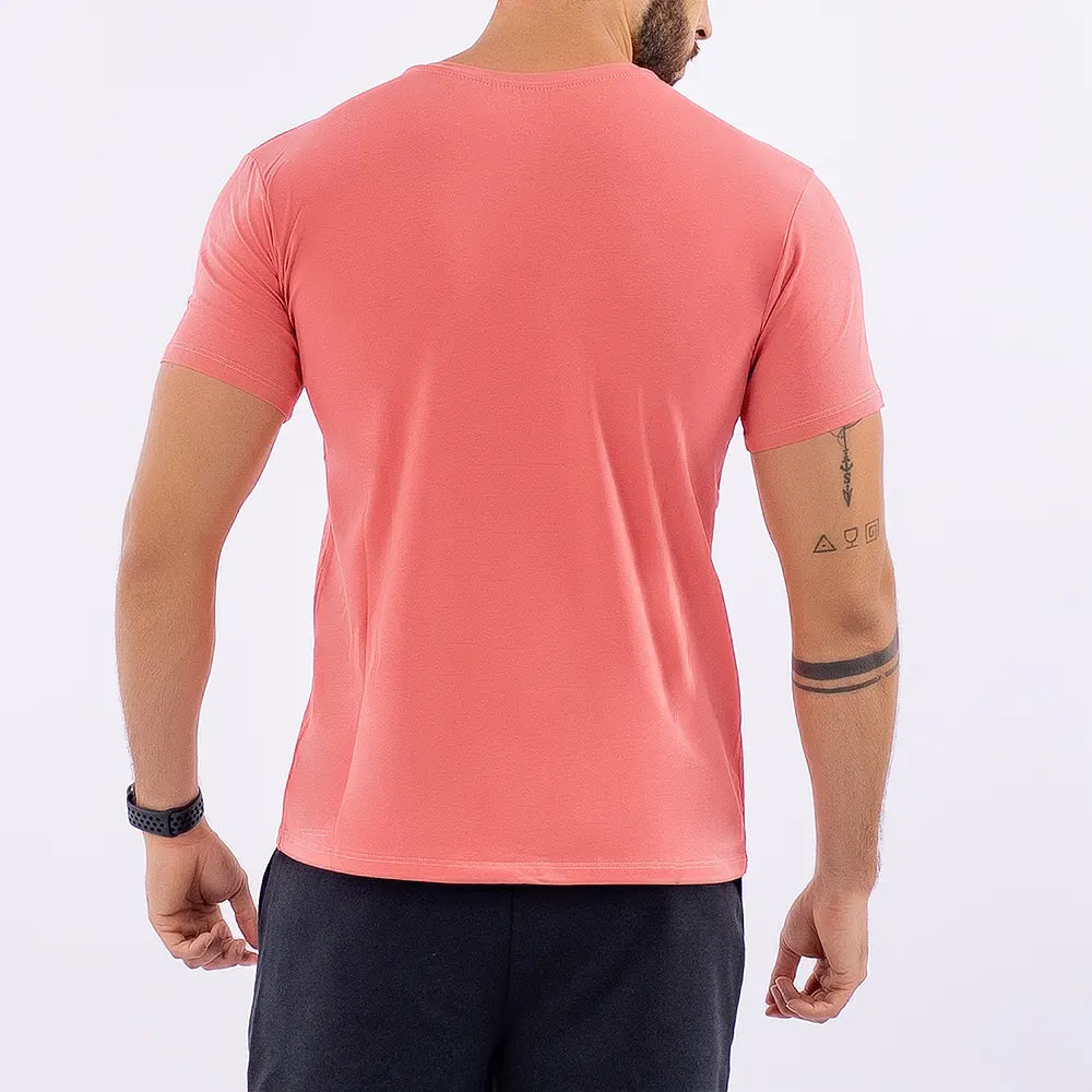 CAMISETA CASUAL TELA FRIA - SALMON