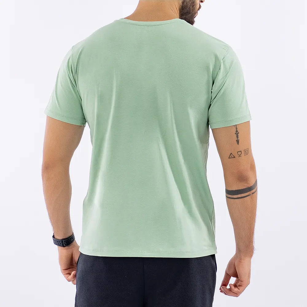 CAMISETA CASUAL TELA FRIA - VERDE MANZANA