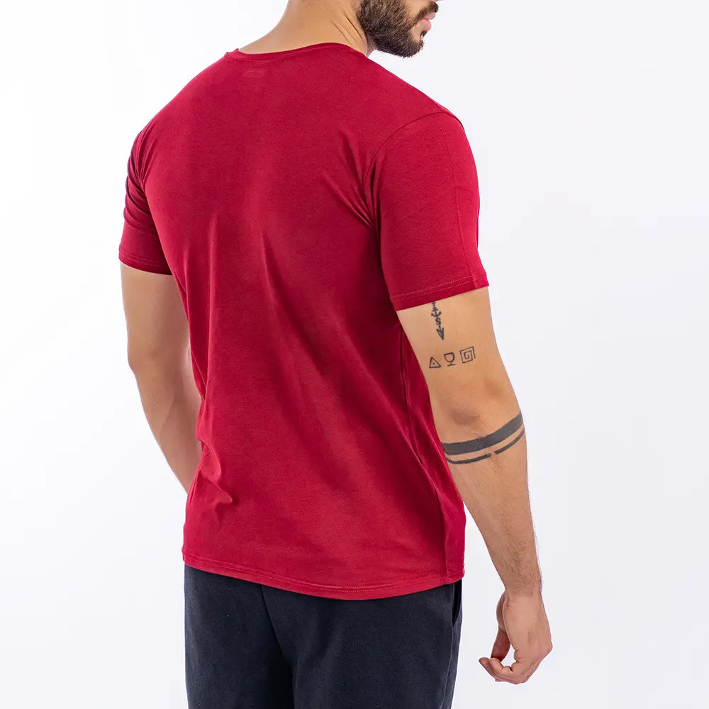 CAMISETA CASUAL TELA FRIA - VINOTINTO