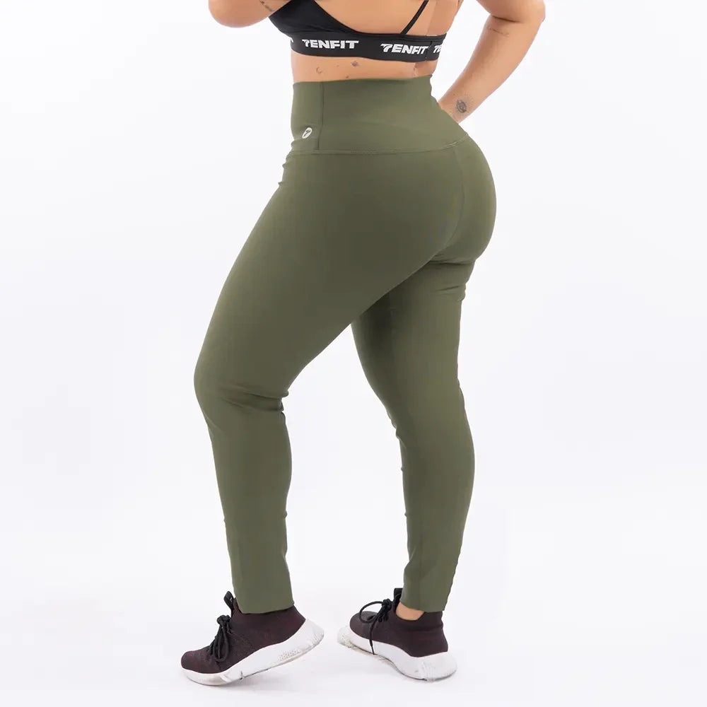 LEGGINS UNICOLOR PLUS SIZE -VERDE MILITAR