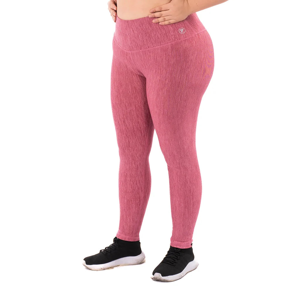 LEGGINS UNICOLOR PLUS SIZE -ROSA CREPE JASPE OSC