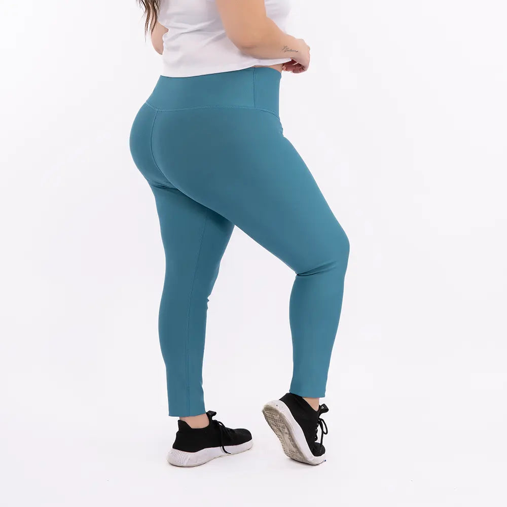 LEGGINS UNICOLOR PLUS SIZE -AZUL PETROLEO