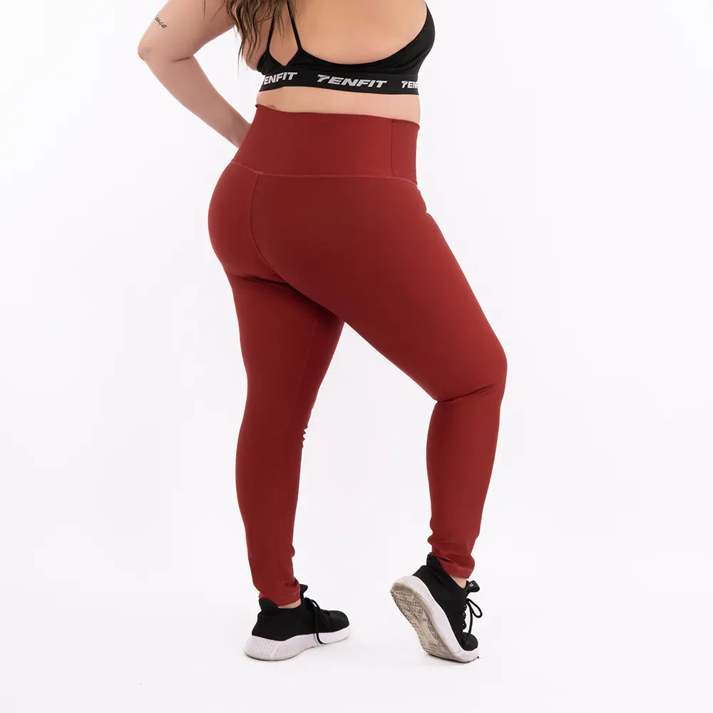 LEGGINS UNICOLOR PLUS SIZE -VINOTINTO