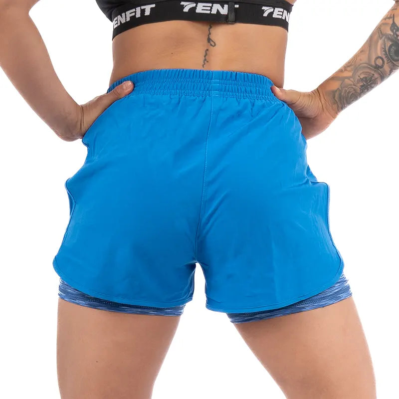 SHORT RUNNING - TURQUESA - AZUL REY STEAM