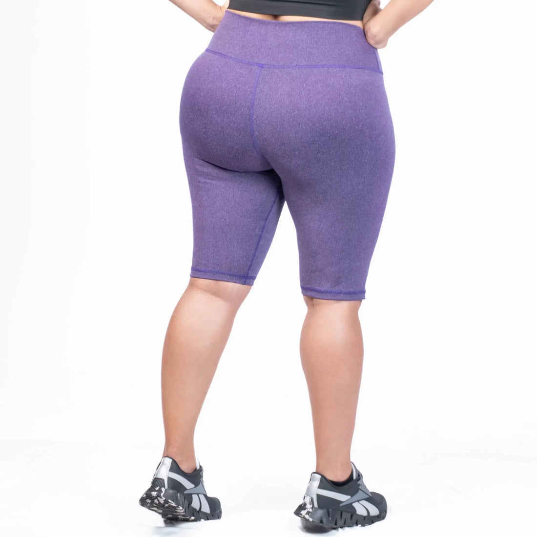 BICICLETERO PLUS SIZE UNICOLOR-VIOLETA OSCURO JASPE