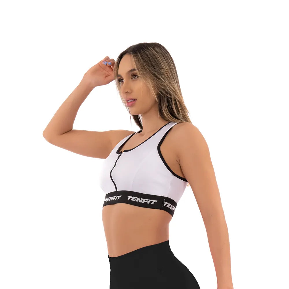 TOP ZIPPER-BLANCO