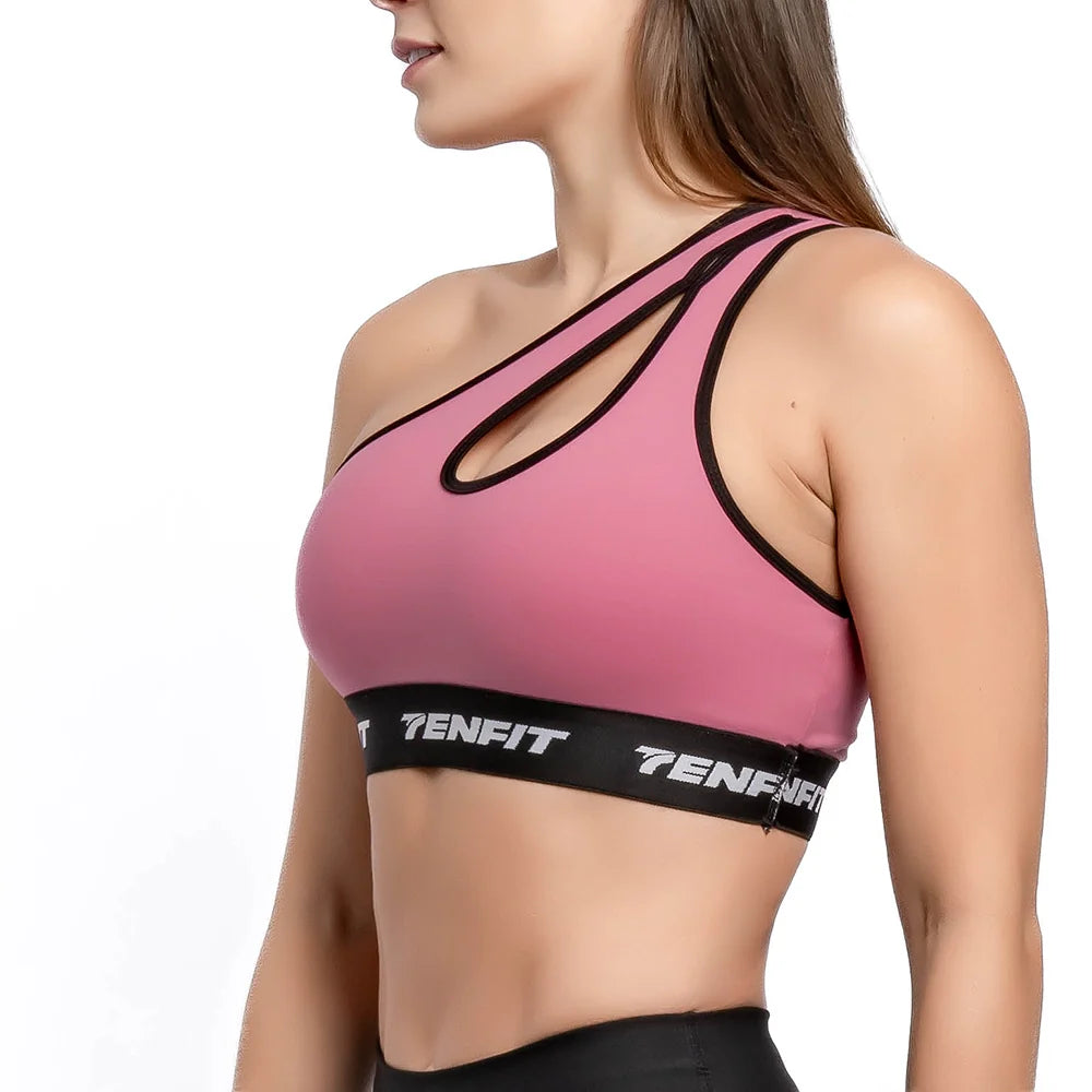 TOP UNIHOMBRO ELASTIC-ROSA CREPE