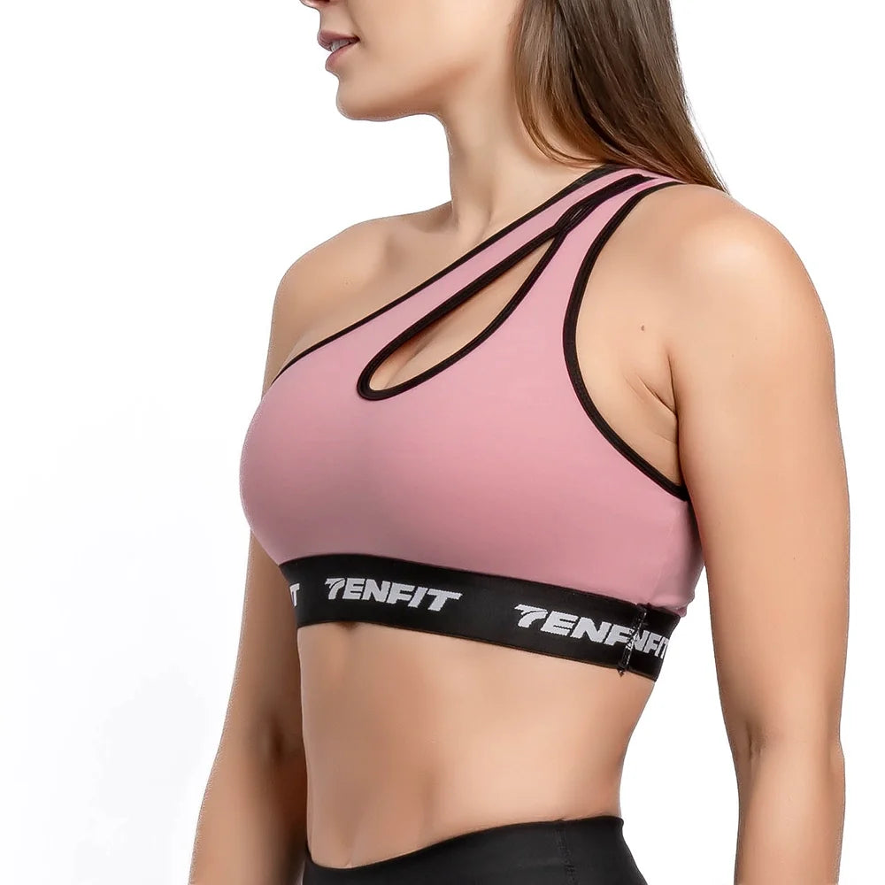 TOP UNIHOMBRO ELASTIC-ROSA CREPE CLARO