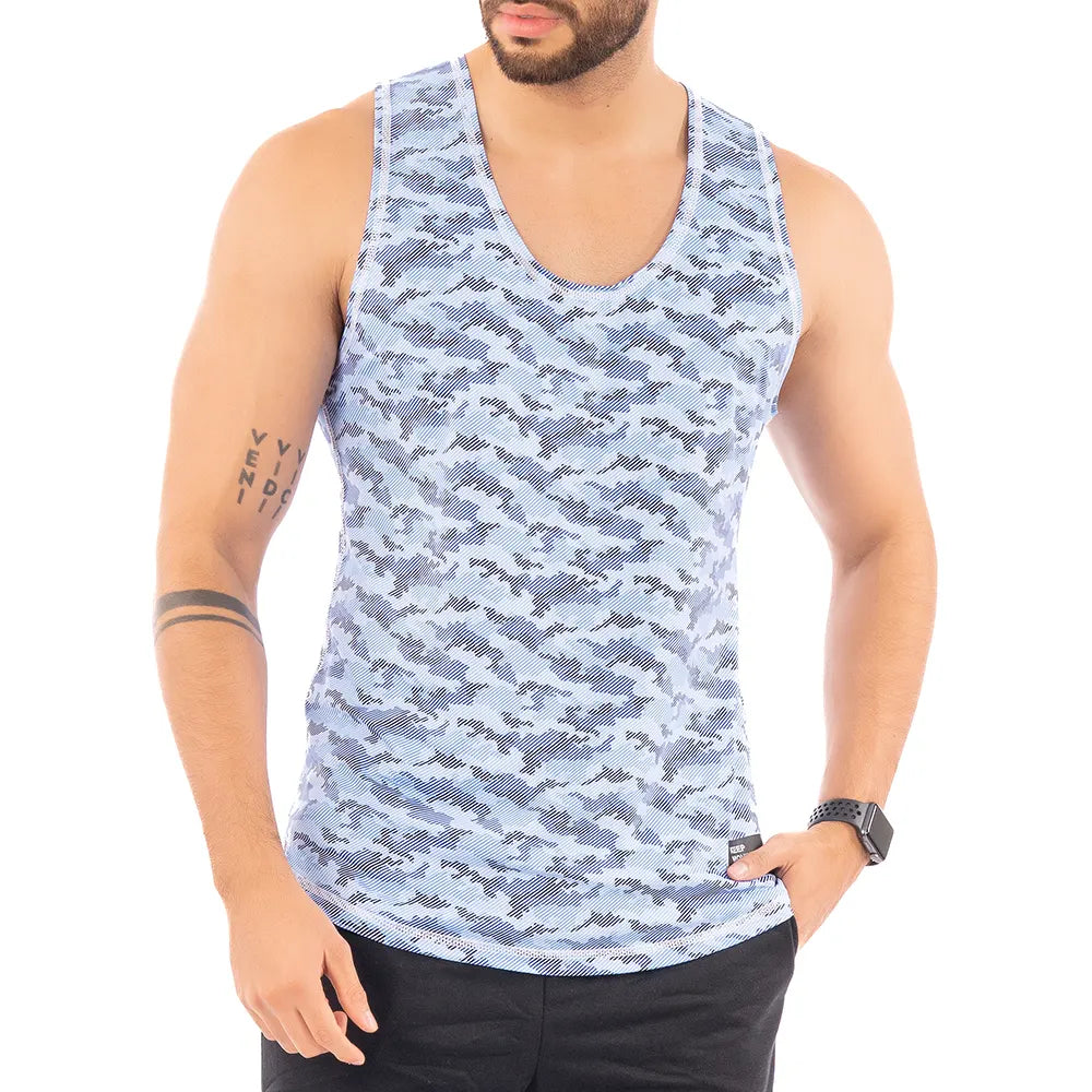 CAMISILLA TANK-ABSTRACT LINE BLUE -5