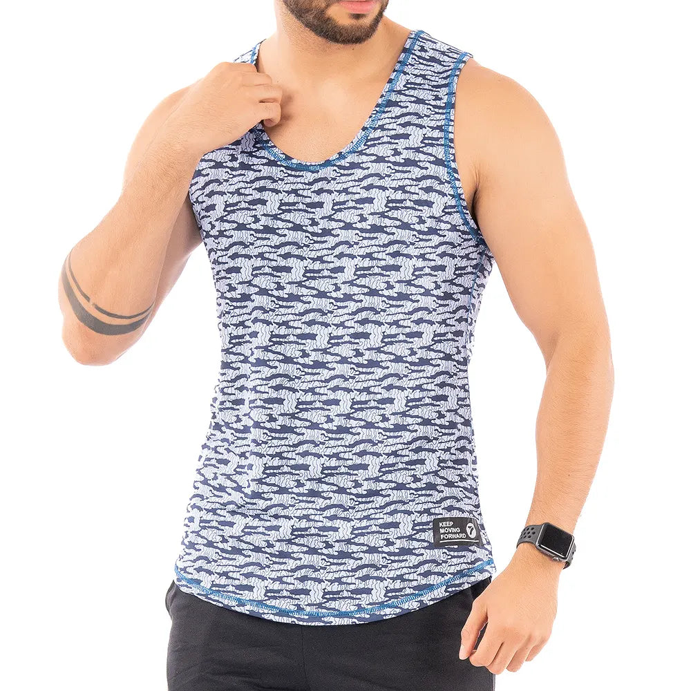 CAMISILLA TANK-ABSTRACT SPOTS BLUE -2