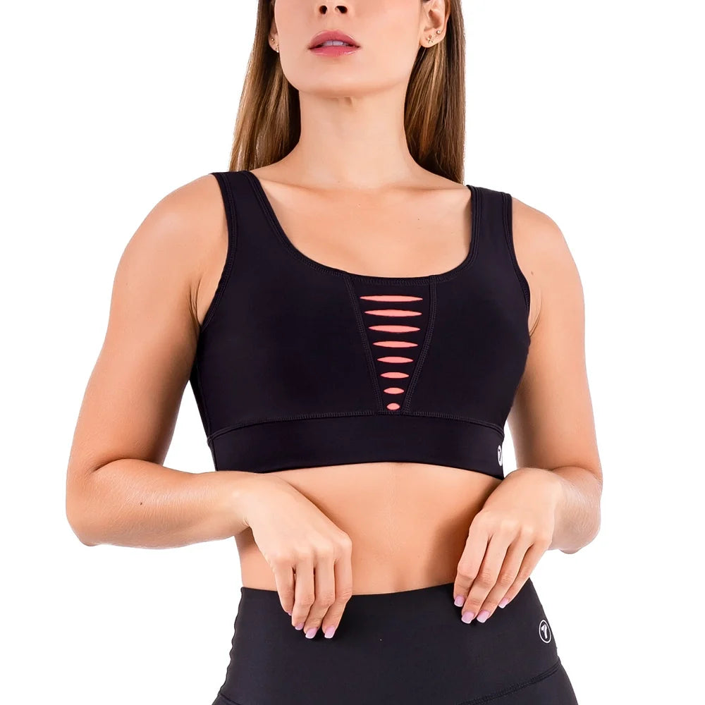 TOP HYPERFLEX-NEGRO - ROSA NEON