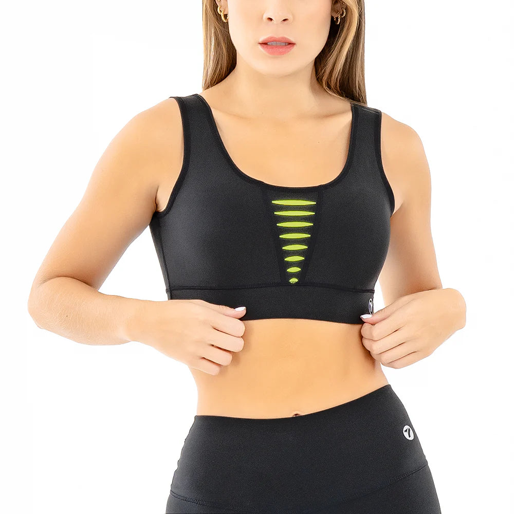 TOP HYPERFLEX-NEGRO - AMARILLO NEON