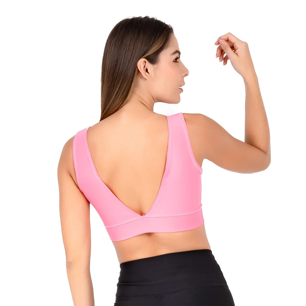 TOP HYPERFLEX- ROSADO - NEGRO