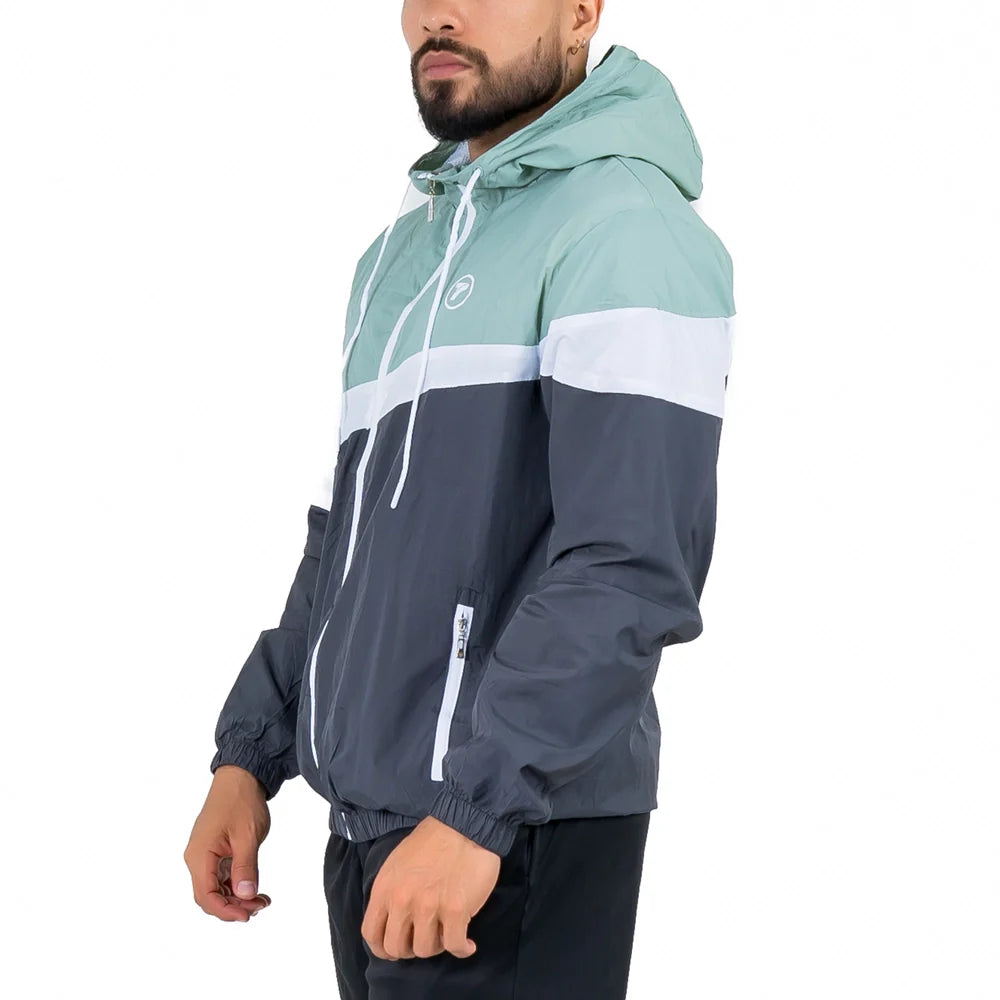 CHAQUETA ROMPEVIENTOS THUNDER H - VERDE OLIVA CL-GRIS OSC