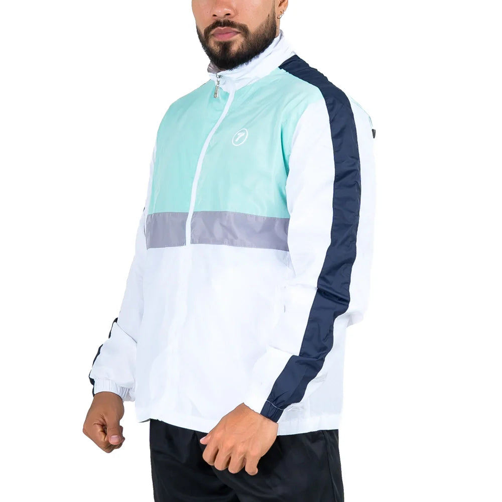 CHAQUETA ROMPEVIENTOS THUNDER H - VERDE MENTA-BLANCO