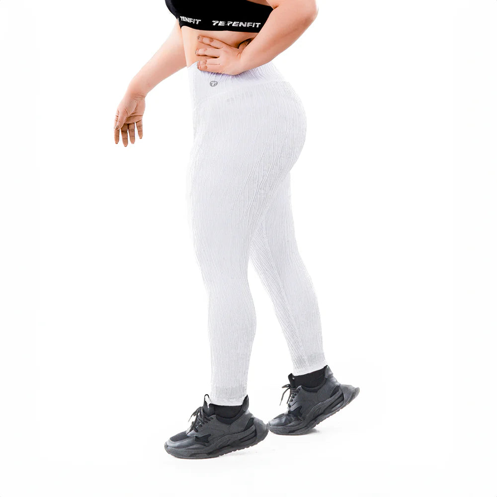 LEGGINS PLUS RELIET - BLANCO