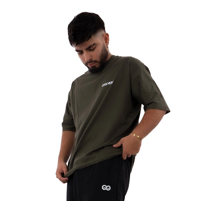 OVERSIZE TUPAC BASIC - VERDE MILITAR